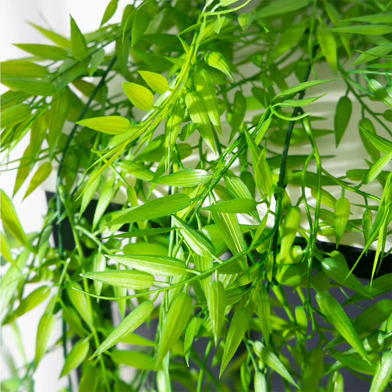 80-105Cm Artificial Hanging Plants Tropical Bamboo Leaf Vines Fake Grass Vine Plastic Willow Leaves Wall for Garden Home Decor