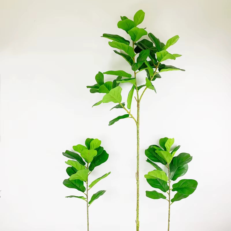 122Cm Tropical Tree Large Artificial Ficus Plants Branches Plastic Fake Leafs Green Banyan Tree for Home Garden Room Shop Decor