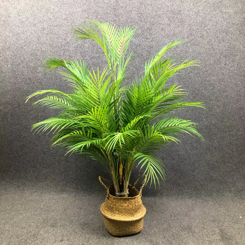 125Cm Large Artificial Palm Tree Tropical Plants Branch Plastic Fake Leaves Green Monstera for Home Garden Room Decor