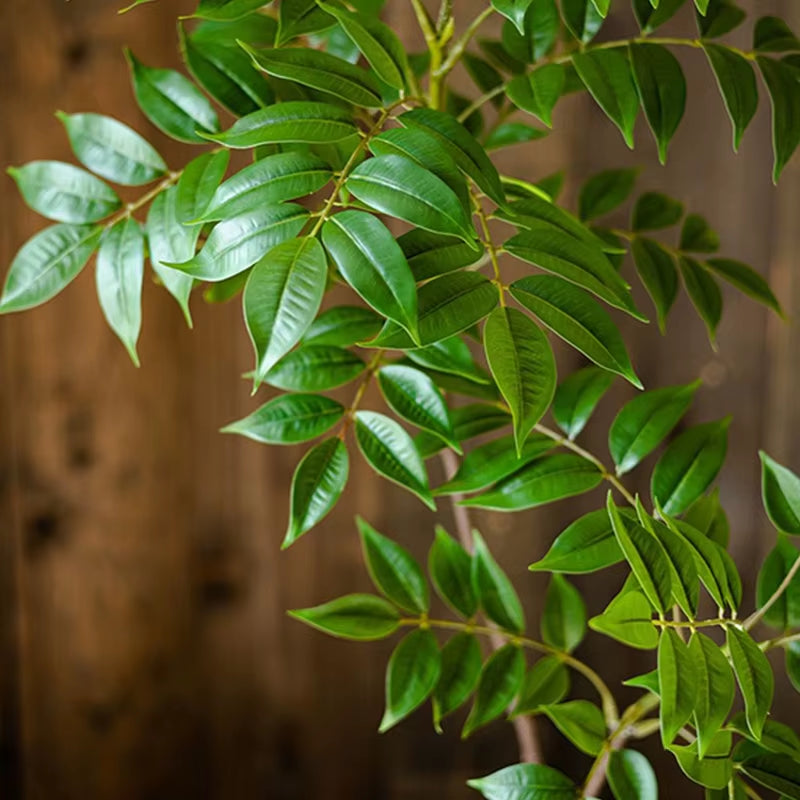 110Cm Large Artificial Plants Fake Lacquer Tree Branch Plastic Varnish Leaves Tall Green Landscape for Home Garden Outdoor Decor